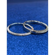 AG SILVER Sparkling Band Rings 925 Sterling Silver