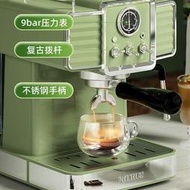 免運配110V變壓器柏翠PE3690復古意式濃縮咖啡機 家用小型全半自動萃取機 專業蒸汽打奶泡咖啡機