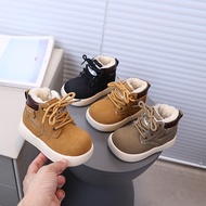 Boys Girls Warm Boots Round Toes Thick Fur Kids Fashion Boots Warm for Winter 2025 Brand New Childre
