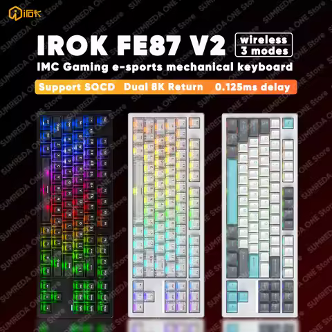 IROK FE87 V2 IMC Wireless Gaming Mechanical Keyboard 80% Bluetooth 2.4G Dual 8K Return SOCD 0.125ms 