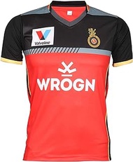 Cricket IPL Custom Jersey Supporter Jersey T-Shirt 2019 with Your Choice Name And Number Print (RCB,28)