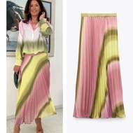 Pink Gradient Midi Skirt 71738
