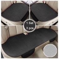 Mladen 3 in 1 car seat cover front & rear back cushion universal flax seat mat for car cushion fits 