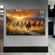 4/7/9 Horses At Sunset Poster Prints Animal Canvas Painting Home Running Horse Wall Picture for Livi