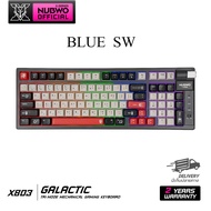 NUBWO คีย์บอร์ดเกมมิ่ง Mechanical MINI RGB ขนาด 98% ใช้ไร้สาย/บลูทูธได้ มี knob สีสันสวยงาม รุ่น X80