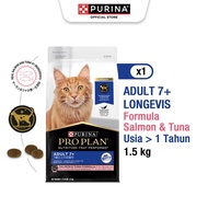 PROPLAN Pro Plan Adult CAT 7PLUS 7+ 7 PLUS Longevis (SALMON & TUNA) 1.5 KG 1.5KG 1.5 KG 1.5KG