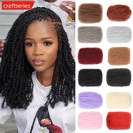 CRAFTSERIES Remy Hair Afro Kinky Curly Hair Strand Braid for African Style Natural Color Synthetic C
