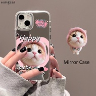 For IQOO Z10 Z9 Turbo+ Z9X Z9s Pro U5E U5X U5 U3 U3X Z5X Z3 Z1 5G 4G Phone Case Makeup Mirror Cute P