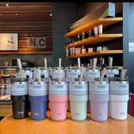 Tyeso New 600ml/900ml w/ SILICONE Straw vacuum insulated tumbler bottle jug Drinkware