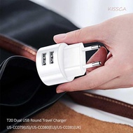 KISSCA Mobile Phone Charger Travel Charger Universal Mobile Phone Adapter US Travel Charger Head Por