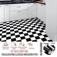Wallpaper Lantai Tebal Kamar Mandi Perekat Diri Tahan Air 2M Stiker Dinding Toilet Stiker Dekorasi