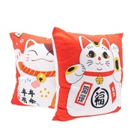 IGOZO Sofa Lucky Cat Cushion Car Fiber Pillow 2 Pcs