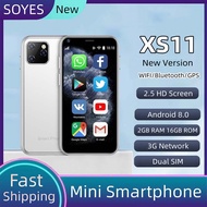2024ใหม่ SOYES XS11 Quad Core สมาร์ทโฟนขนาดเล็กน่ารัก2.5นิ้ว2GB RAM 16GB ROM 2MP กล้องด้านหลัง Dual SIM WiFi Hotspot บลูทูธ Android 8.0โทรศัพท์มือถือขนาดเล็ก
