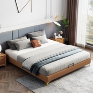 Ringan Mewah 1.8m Katil Besar Gaya Jepun Bilik Tidur Utama Katil Kulit Tatami Katil Kulit Tulen Hote