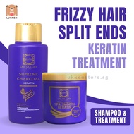 [SG Stock] LAE SA LUAY Supreme Charcoal Keratin Shampoo &amp; Treatment Set for Dry &amp; Oily Scalp 200/250ml
