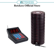 Retekess TD165 Pager System for Office Max 999 Beepers Wireless Calling System with 10 Coaster Pager