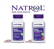 Natrol Biotin 10,000 mcg, 100 Tablets, 60 Tablets