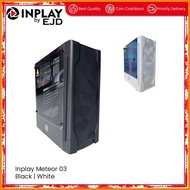 ➺ ◫ ♙ Inplay Meteor 03 | Black | White | Tempered Glass Mesh Front ATX PC Case | Inplay by EJD