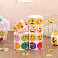 500Pcs/Roll Cute Funning Face Paste Sticker 2.5cm/1.0'' 16 Designs Decals Diy Adorn Gifts Suitable f