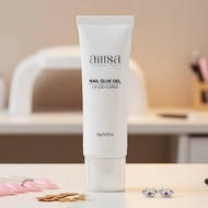 AILLSA Solid Gel Nail Adhesive for Acrylic/Press-On Nails - UV Lamp Cure, 15g  AILLSA Gel Kuku Padat