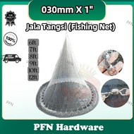 ~FREE GIFT~Jala Tangsi 030mm X 1”(25mm) Cast Fishing Net Jala Ikan Jala Udang Monofilament Net  💥READY STOCK💥