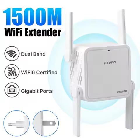 FENVI WIFI6 AX1500 WiFi Repeater Dual Band 2.4G&5GHz Wireless Extender Signal Booster Network Amplif