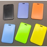 1PC Sliding ID Badge Holder Vertical Hard Plastic Card Case Protector Pouch,for Office School ID Cre