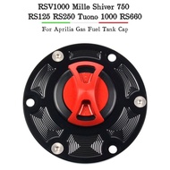 Motocycle CNC Fuel Tank Cap Cover For Aprilia RSV 1000 RSV1000 Mille Shiver 750 RS125 RS250 Tuono 10