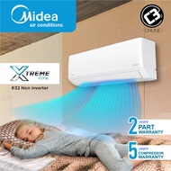 (West)  MIDEA MSAG Xtreme Cool R32 1.5HP Non-Inverter Ionizer Aircond