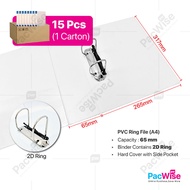 2D Ring File White PVC File A4 File/3D/4D Ring Binder/Fail Cincin PVC/25mm/40mm/50mm/65mm/80mm-1 Ctn
