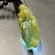 免費開光 快速出貨 天然翡翠 飛天貔貅項鍊 黑玉髓項鍊 藍水翡翠
