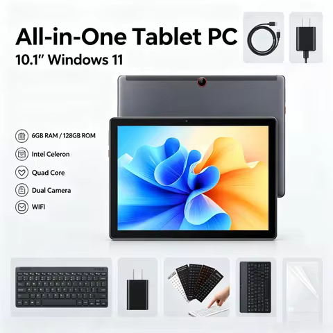 10.1'' Windows 11 CWI513 Tablet PC 6GB RAM 128GB ROM T10 Intel Celeron N4500 Quad Core WIFI 1920x108