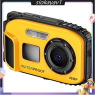 1080P Waterproof Digital Camera, 48MP Video Camera with 2.4 Inch IPS Screen, IP68 5M Deep, 4X Zoom
