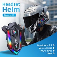 Intercom Helm Bluetooth Headset Helmet Motorcycle RGB - Y20