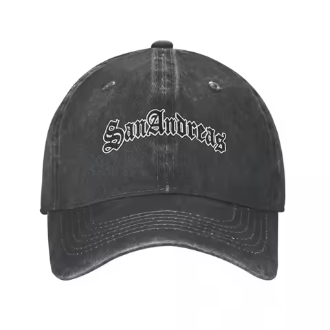 Classic GTA San Andreas Logo Baseball Cap Unisex Style Distressed Denim Sun Cap Outdoor Running Golf