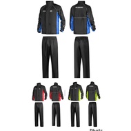 SMRT Rider Rain Coat Baju Hujan Motor Blue Red F.Yellow Kuning Merah Biru M L XL XXL Double Layer Wi