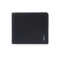 [ELLE HOMME] 3 Sides Side Flip 2 Pane E Lit Grain Embossed Cowhide Short Clip/Wallet/Men's Clip (Bla
