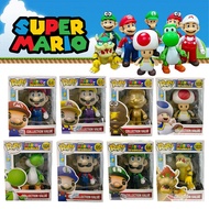 Super Mario Brothers Mario Luigi Toad Bowser Yoshi Pop Toys Action Figure Collections, Cute