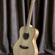 台灣原創guitarman M-51P 40吋 雲衫面單板虎紋楓木 手工OM桶吉他