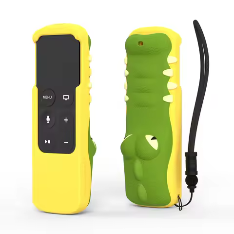 Sikai Silicone Case for Apple TV 4K 4/5 Remote with AirTag holder Cute Crocodile Protective Cover fo