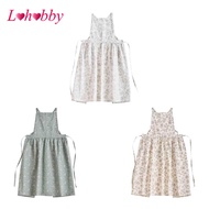 [Lohobby] Floral Apron Dress Painting Apron Lightweight Multifunctional Woodworking Apron