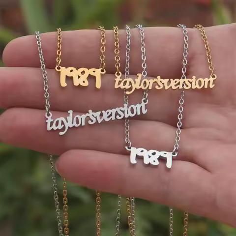 New 1989 TS version Necklace Reputation Singer Signature Fearless Speak Now Necklaces for Music Love