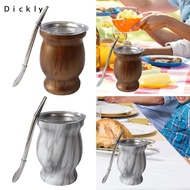 [Dickly] Yerba Mate Cup Double Walled Portable Stainless Steel Yerba Gourd Kit Tea Cup Professional 