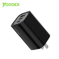 Yoodex® QA18 หัวชาร์จเร็ว 3พอร์ต USB / Type-C รองรับ PD 65W + QC 3.0 สำหรับ iOS/Android/PC ชุดชาร์จไ