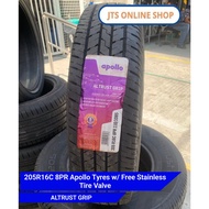 205R16C 8PR Apollo Tyres ALTRUST GRIP w/ Free Stainless Tire Valve
