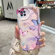 CHENYYKA Casing Hp OPPO A93 2020 F17 Pro Reno 4F Reno4 F Reno 4 Lite Reno4 Lite Case Pola kupu-kupu 