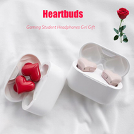 ♥Ready Stock Limit Free Shipping♥Heartbuds Wireless Earphones TWS Earbuds Bluetooth Headset HeartBuds Women Fashion Pink Student Gaming Headphones Girl Gift