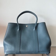 Hermes classic vintage Garden Party 36 GP36 grey blue leather tote handbag shoulder bag經典中古復古絕版真皮愛馬仕灰藍色花園包托特包旅行袋上膊#961