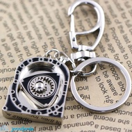 JENNIFERDZ Spinning Rotor Keychain, Zinc Alloy Mechanical Automotive Engine Rotary Keyring, Bag Orna