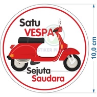 ONE VESPA STICKER A MILLION BROTHERS 10X10CM